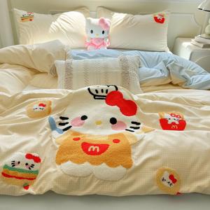 AVIVI Комплект постельного белья 1,8 м, 4 предмета, простыня 180*220 см