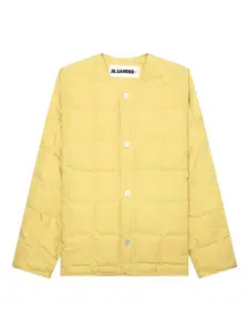 Стеганая куртка на пуговицах JIL SANDER, желтый