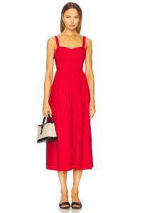 Структурированное льняное платье Astr The Label, red