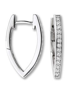 ONE ELEMENT Серьги-кольца с цирконием, изготовленные из серебра 925 пробы