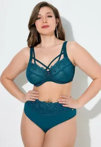 Бюстгальтер на косточках с чашечками transparente zierbänder Ulla Popken, Bold Petrol