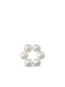 Серьга Petite Luna из желтого золота Sophie Bille Brahe, белый