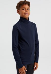 Топ с длинными рукавами We Fashion Jongens T-Shirt Met Col WE Fashion, темно-синий