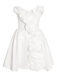 Платье мини с оборками Post Meridiem, белый
