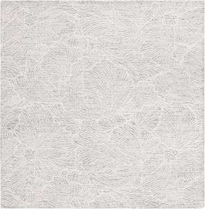 Ковер SAFAVIEH, 183 x 183 см, коллекции Ebony — Grey & Ivory, ручная работа из шерсти, идеально для помещений с высокой проходимостью в гостиной, спальне (EBN101F)