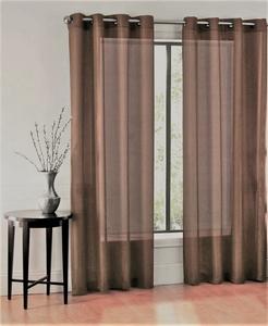 Занавеска с 2 панелями и шевроном Samimport-2011, серебряный / коричневый