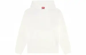 Толстовка с капюшоном Macs Hood Megoval D с вышитым логотипом DIESEL, белый