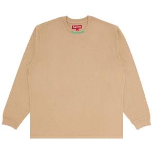 Топ Supreme Embroidered Collar Long-Sleeve Top Tan, желто-коричневый