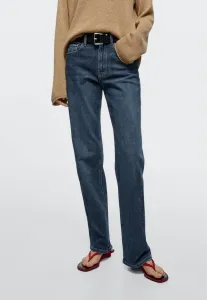Удобные джинсы прямого кроя с высокой талией Massimo Dutti, Blue