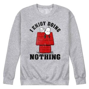 Мужской свитшот с рисунком Peanuts Snoopy I Enjoy Doing Nothing Licensed Character, серый