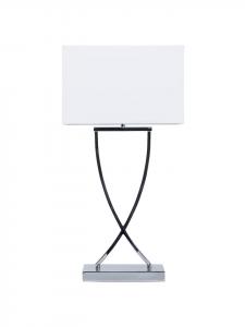 Настольные лампы YASUNI в бело-серебристо-черном исполнении - (Ш) 32 x (В) 63 x (Д) 20 см