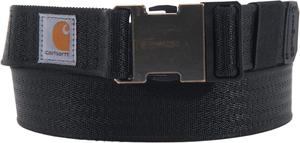 Carhartt Men's Casual Belts, W/Heavy Duty Flexible Stitching, Available in Multiple Styles, Colors & Sizes, Rugged Flex Nylon Webbing (Black)