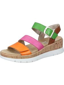 Сандалии на плоской подошве remonte, цвет aperol/fuchsia