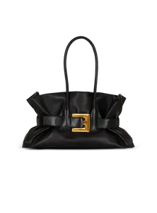 Большая сумка Anthem из телячьей кожи Balmain, черный