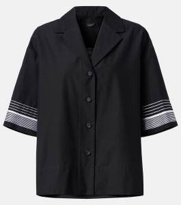 Леопольд рубашка из хлопка и шелка Joseph, черный