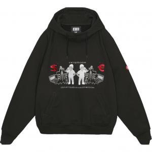 Толстовка с капюшоном большая утяжеленная Cav Empt, черный