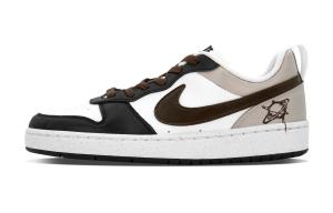 Nike Кроссовки для скейтбординга Court Borough DEER Milk Coffee Ice Brew с противоскользящей подошвой и устойчивостью к истиранию, низкие, для детей