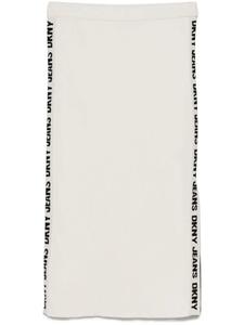 DKNY юбка миди в рубчик, нейтральный