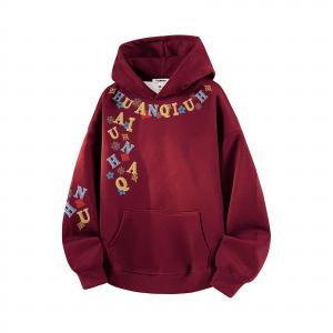 Толстовка Unisex Hooded Moderate Regular HUANQIU, burgundy