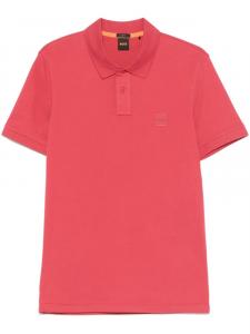 Футболка-поло с нашивкой-логотипом BOSS, красный