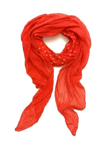 COLLEZIONE ALESSANDRO модный шарф "Вера" с красивыми точками разных размеров, красный