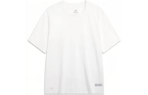 Li-Ning Li Ning Футболка Мужская Стандартная Белый Каменный Серый Crew Neck Умеренный Прямой Крой