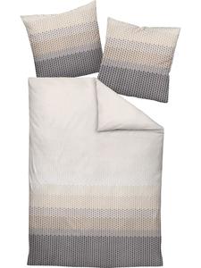 Тонкое фланелевое постельное белье серого цвета Janine, 200x200 (2x 80x80 см)