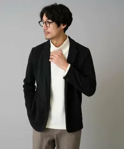 Удобный в уходе/эластичный двухсторонняя трикотажный пиджак Smart Jacket (можно стирать в машине) СЕРИЯ ON/OFF Avv, цвет Black