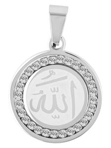 Adeliás Универсальный кулон из нержавеющей стали со стразами серебристого цвета