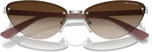 Женские солнцезащитные очки Armani Exchange Ax2049s "Кошачий глаз", Shiny Silver/Gradient Brown
