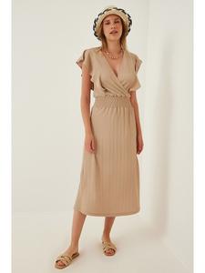 Длинное платье Happiness Istanbul, бежевый