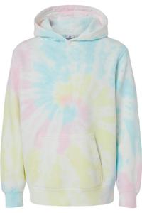 Independent Trading Co. Молодежная средневесовая худи с капюшоном в технике тай-дай, Tie Dye Sunset Swirl