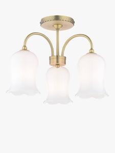 Lidsell потолочный светильник с тремя абажурами в форме ракушки Laura Ashley, Matt Antique Brass