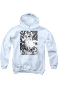 Толстовка с капюшоном Justice League of America "Say My Name" для молодежи Gildan, белый