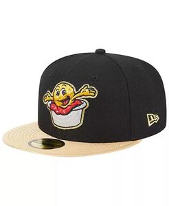 Мужская черная резиновая шапка Akron Ducks Theme Nights Akron Sauerkraut Balls 59FIFTY Облегающая шляпа New Era, черный