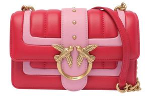 LOVE Series Кожаная Сумка Через Плечо, Женская Сумка Красная и Розовая PINKO