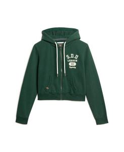 Толстовка с капюшоном на молнии Superdry, зеленый