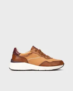 Женские кожаные кроссовки с подошвой из памяти формы и сверхлегкой кремовой подошвой Pikolinos, кремовый