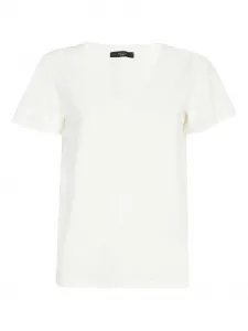 Футболка с V-образным вырезом Weekend Max Mara, белый