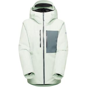 Ветровка для городской жизни, путешествий и поездок на работу, походная, водонепроницаемая, ветронепроницаемая и дышащая, women's MAMMUT, серебряный светло-зеленый-