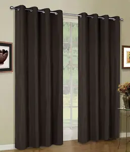 Штора из микрофибры, непрозрачная, матовая, однотонная, коричневого цвета, люверсы, 225х140 см. Материал: ткань микросатин. 204000 Astek