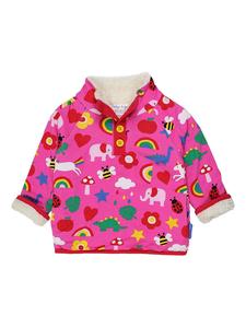 Toby Tiger Розовый флисовый пуловер