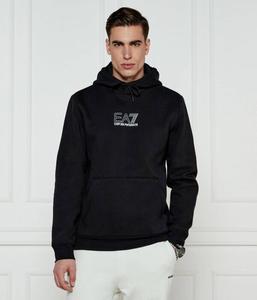 Толстовка Ea7 Regular Fit с капюшоном и логотипом, черный