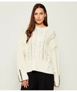 C_Обтягивающий свитер Oversize fit Boss Orange, бежевый