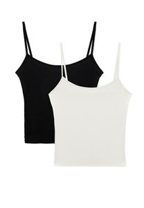 Топ Koton THIN TANK 2PACK, Beige