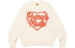 Свитер с вышивкой в виде сердца HUMAN MADE, черный