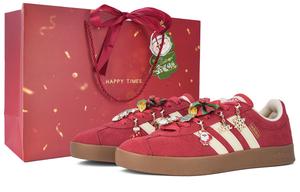 Adidas Vl Court Classic Christmas Bell устойчивые к истиранию низкие кроссовки для скейтбординга унисекс красные