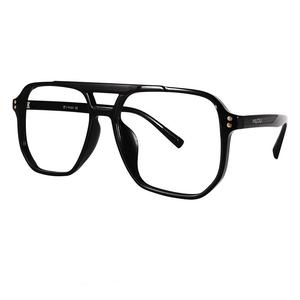 MUZU Авиаторские очки унисекс прозрачные, Versatile Black-C10