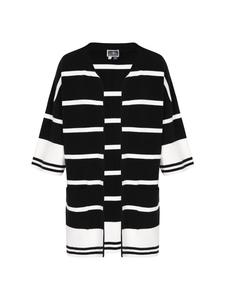 DreiMaster Женский кардиган в черно-белую полоску
