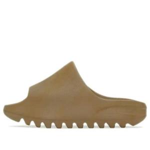 Тапочки yeezy slide kids 'ochre' Adidas, коричневый